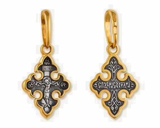 {{photo.Alt || photo.Description || 'Крест серебрянный, Позолота желтая 999*, с корундами, коллекция "Липецк", 1.21 гр.'}}