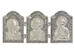 Икона дорожная серебряная Святой Пантелеимон 224362