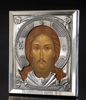 Икона 6*7 прокат серебро Спас Нерукотворный 239262