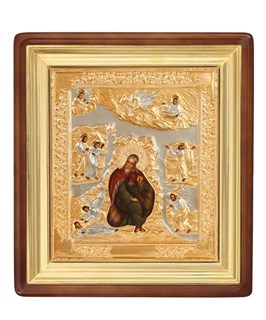 Икона живописная в киоте 24х30 Огненное восхождение Ильи Пророка 239217