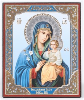 Икона фото в киоте 11х13 Владимирская золоченая багетный подрамник 238951