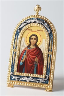 Икона настольная живопись эмаль золочение Ангел-Хранитель 238939