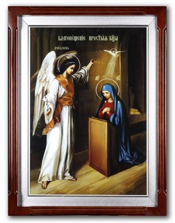 Икона на стекле 40х60 в киоте с подсветкой Благовещение 238801
