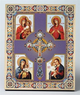 Икона на дереве 18*24 с ковчегом Четырехчастная 238595