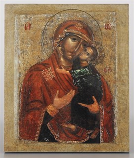 Икона на дереве 22х26 объёмная Толгская Божья Матерь 238584
