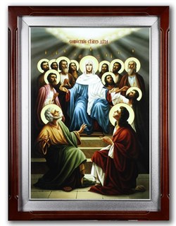 Икона на стекле 32х45 в киоте с подсветкой Сошествие Святого Духа 238475