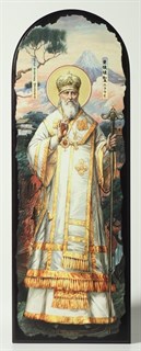 Икона на дереве 18х50 арочная объёмная Николай Японский 238471