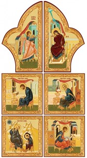 Икона на Царские врата 31х56 фото на пластике объемная (комплект 6 шт) 238430