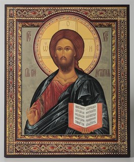 Икона на дереве 33х40 объемная Спаситель 238372