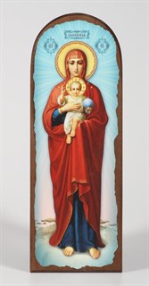 Икона на дереве 18х50 арочная канвас Валаамская Божья Матерь 237818