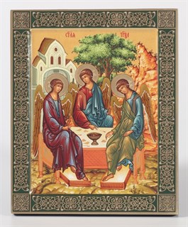 Икона на дереве 18*24 с ковчегом Троица 237758