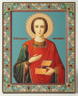 Икона на дереве 18*24 с ковчегом Пантелеимон 237734