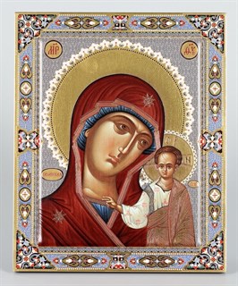 Икона на дереве 18*24 с ковчегом Казанская Божья Матерь 237701