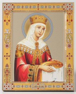 Икона Елена Константинопольская равноапостольская на дереве 18*24 с ковчегом 237691