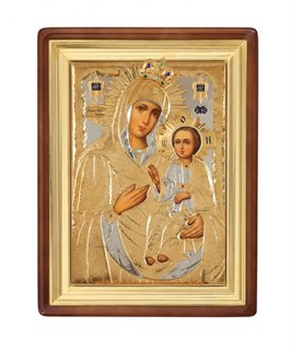Икона живописная в киоте 60х90 стразы Иверская Божья Матерь 237244