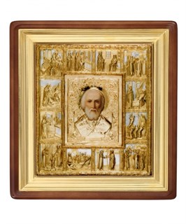 Икона живописная в киоте 60х70 Николай Чудотворец 237233