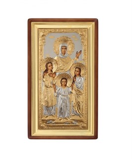 Икона живописная в киоте 55х110 Вера Надежда Любовь и мать их Софья 237227
