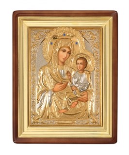 Икона Божья Матерь Скоропослушница живописная в киоте 50х70 камни 237225