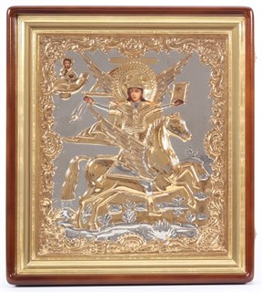 Икона Архангела Михаила живописная в киоте 40х50 237192