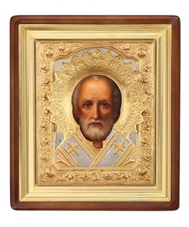 Икона живописная в киоте 30х40 Николай Чудотворец 237166