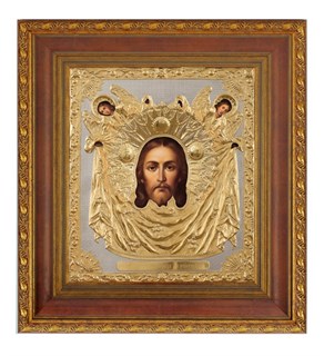 Икона живописная в киоте 30х40 матовое золочение Спас Нерукотворный 237154
