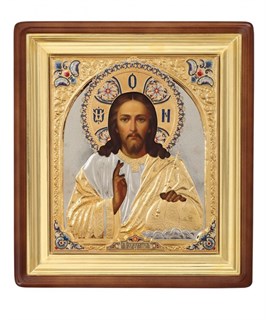 Икона живописная в киоте 30х40 эмаль Спаситель 237147