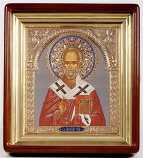 Икона живописная в киоте 24х30 Николай Чудотворец 237140