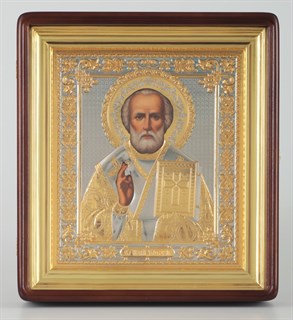 Икона живописная в киоте 24х30 Николай Чудотворец 237126