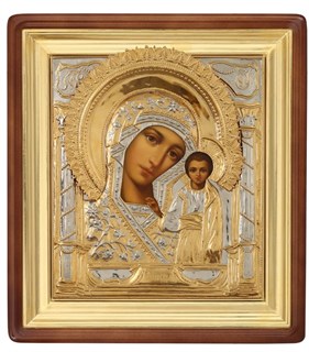 Икона Казанской Божьей Матери живописная в киоте 24х30 237121