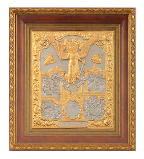 Икона живописная в киоте 24х30 матовое золочение Ангел Хранитель 237112