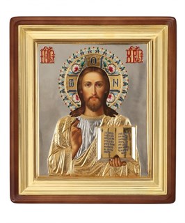 Икона живописная в киоте 24х30 эмаль Спаситель 237054