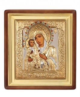 Икона живописная в киоте 24х30 эмаль Троеручица 237031