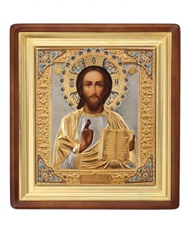 Икона живописная в киоте 24х30 эмаль Спаситель 237028