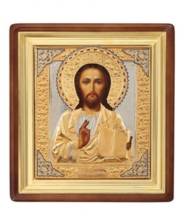Икона живописная в киоте 24х30 эмаль Спаситель 237026