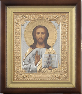 Икона живописная в киоте 18х24 част золочёная багетный подрамник Вседержитель 236981