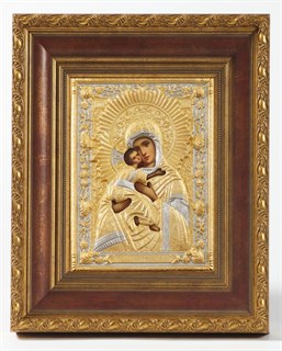 Икона живописная в киоте 18х24 матовое золочение Владимирская Божья Матерь 236961
