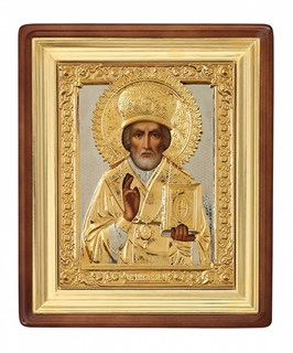 Икона живописная в киоте 18х24 Николай Чудотворец 236945