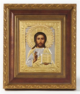 Икона живописная в киоте 18х24 позолоченная Спаситель 236941