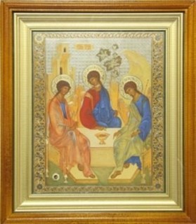 Икона в киоте 40х50 БЗГ Троица (Рублевская) 236416