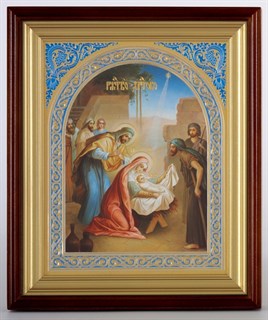Икона в киоте 24х30 конгрев Рождество Христово 33 236392