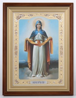 Икона в киоте 24х30 конгрев Покров (ростовой) 236391