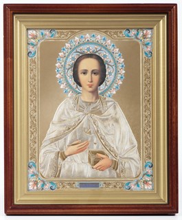 Икона в киоте 24х30 конгрев Пантелеимон 236389