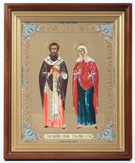 Икона в киоте 24х30 конгрев Киприан и Иустина 236384