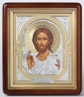 Икона Спасителя в киоте 18х24 фигурный объёмная 236230