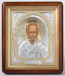 Икона в киоте 18х24 фигурный объёмная Николай Чудотворец 236227