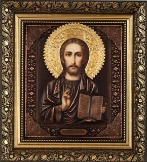 Икона Спаситель фото золочение патинирование 234513