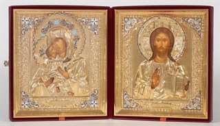 Икона венчальная золочение православная 239275