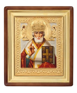 Икона живописная в киоте 40х50 Николай Чудотворец 237186