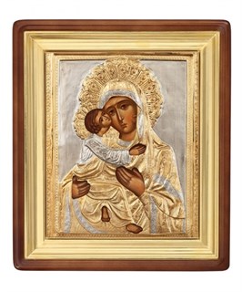 Икона рукописная в киоте 18х24 написана масломВладимирская Божья Матерь 236933
