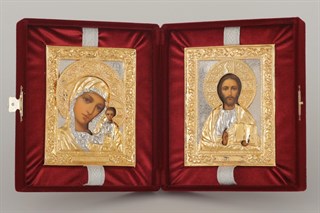 Складни живописные в футляре 11х13 ризы (бархат) 235785